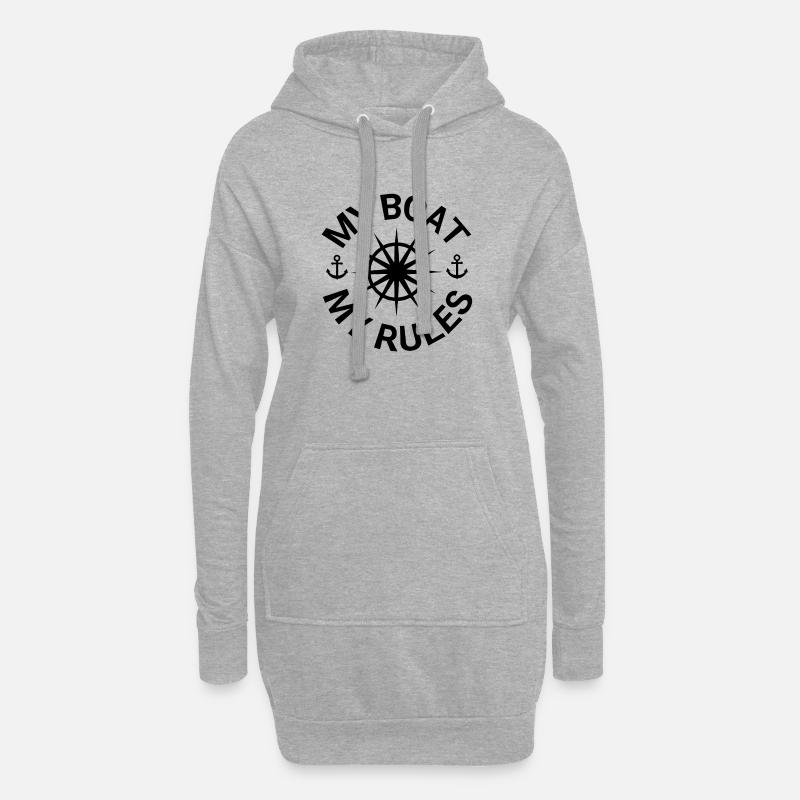 Boot - Hoodie-Kleid - Grau meliert