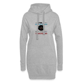 Je suis un étudiant en sciences politiques Je n’ai pas de vie - Sweat-shirt à capuche long Femme - gris chiné - Devant