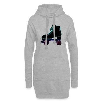 Rollschuhe, roller skates derby skate park, wrotki - Sweat-shirt à capuche long Femme - gris chiné - Devant