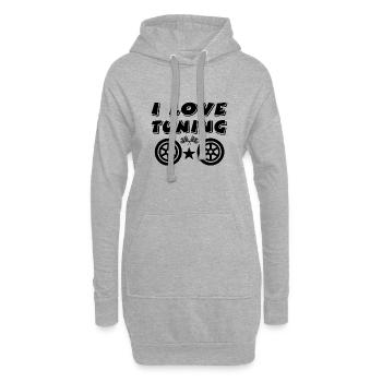 Tuning - Hoodie-Kleid - Grau meliert - Vorne