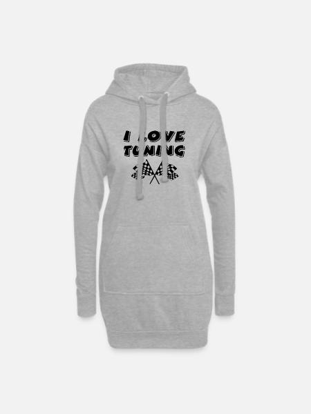 Tuning - Hoodie-Kleid - Grau meliert