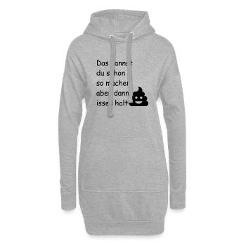 Das kannst du schon so machen... - Hoodie-Kleid - Grau meliert - Vorne