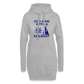 Segeln - Hoodie-Kleid - Grau meliert - Vorne