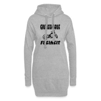 Motorrad - Hoodie-Kleid - Grau meliert - Vorne