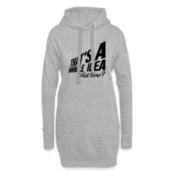 C’est une idée horrible - Sweat-shirt à capuche long Femme - gris chiné - Devant
