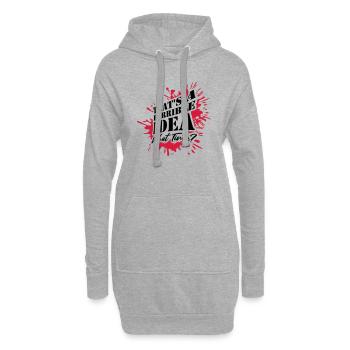 C’est une idée horrible - Sweat-shirt à capuche long Femme - gris chiné - Devant