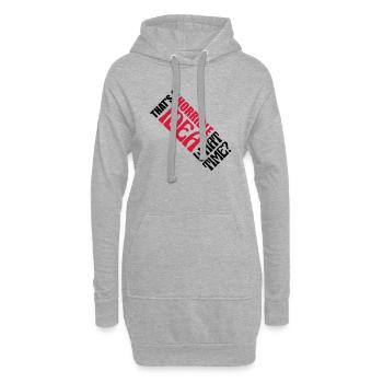 C’est une idée horrible - Sweat-shirt à capuche long Femme - gris chiné - Devant