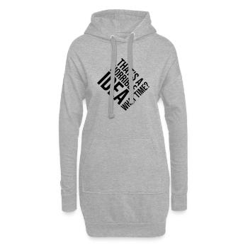 C’est une idée horrible - Sweat-shirt à capuche long Femme - gris chiné - Devant