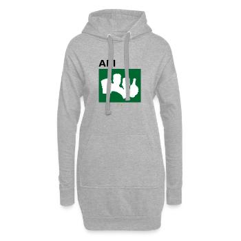 Bier Liga Logo ABI-Treff Jahr Blanko Grün 2 - Hoodie-Kleid - Grau meliert - Vorne