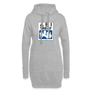 Bier Liga Logo ABI-Treff Jahr Blau - Hoodie-Kleid - Grau meliert - Vorne