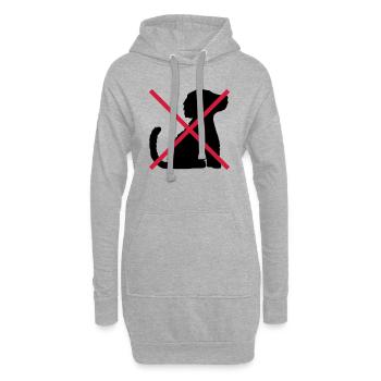 Keine Hunde Symbol Schild - Hoodie-Kleid - Grau meliert - Vorne