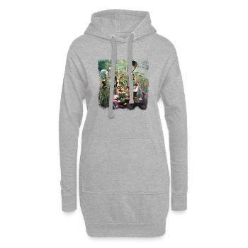 Are unheard melodies sweet? - Hoodie-Kleid - Grau meliert - Vorne