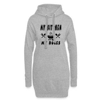 Cuisine - Sweat-shirt à capuche long Femme - gris chiné - Devant