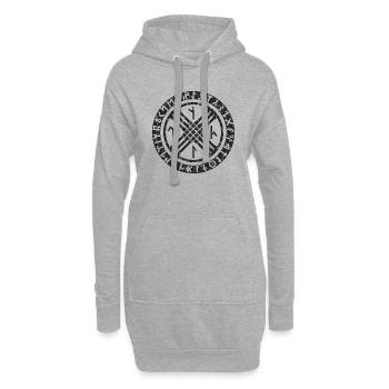 Tengri - Hoodie-Kleid - Grau meliert - Vorne