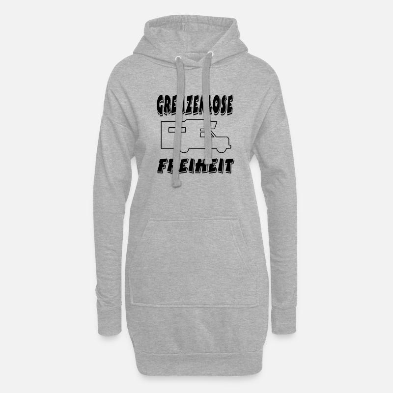 Camping - Hoodie-Kleid - Grau meliert