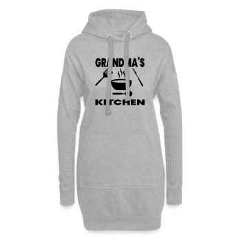 Oma - Hoodie-Kleid - Grau meliert - Vorne