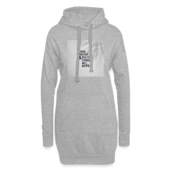 SGN 06 07 2022 1654631477805 Positive vibes - Hoodie-Kleid - Grau meliert - Vorne