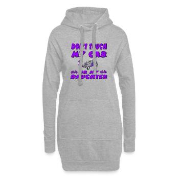 Voiture - Sweat-shirt à capuche long Femme - gris chiné - Devant