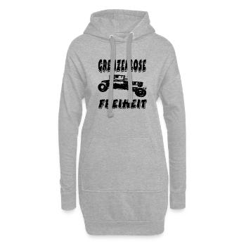 Auto - Hoodie-Kleid - Grau meliert - Vorne