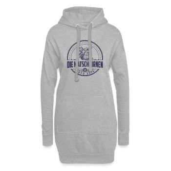 Matschbirnen einfarbig 1 - Hoodie-Kleid - Grau meliert - Vorne