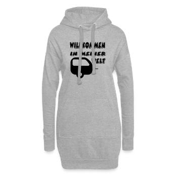 Camping - Hoodie-Kleid - Grau meliert - Vorne