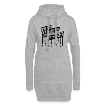 Je ne discute pas - Sweat-shirt à capuche long Femme - gris chiné - Devant