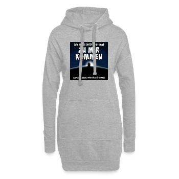Ich muss jetzt erst mal zu mir kommen. - Hoodie-Kleid - Grau meliert - Vorne