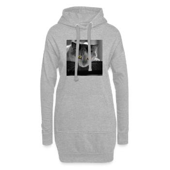 Die Katze - Hoodie-Kleid - Grau meliert - Vorne
