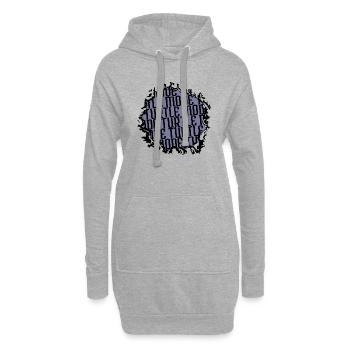 citation drôle anniversaire créature verte - Sweat-shirt à capuche long Femme - gris chiné - Devant