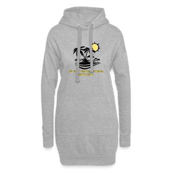Été vacances soleil - Sweat-shirt à capuche long Femme - gris chiné - Devant