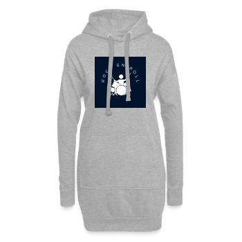 Klara - Hoodie-Kleid - Grau meliert - Vorne
