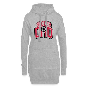 Hobby Logo Soccer Dad - Hoodie-Kleid - Grau meliert - Vorne