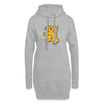 Lion OR aveyron Flagge - Hoodie-Kleid - Grau meliert - Vorne
