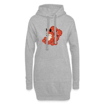 Fuchs - Hoodie-Kleid - Grau meliert - Vorne