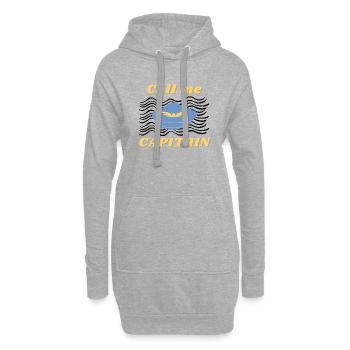Appel moi capitaine - Sweat-shirt à capuche long Femme - gris chiné - Devant