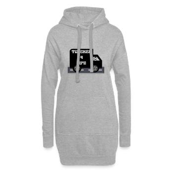 trucker 4 life - Hoodie-Kleid - Grau meliert - Vorne