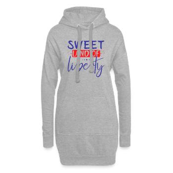 Douce terre de liberté - Sweat-shirt à capuche long Femme - gris chiné - Devant