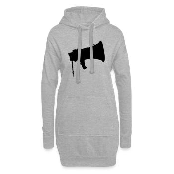 Icône Megafon Symbole de propagande - Sweat-shirt à capuche long Femme - gris chiné - Devant