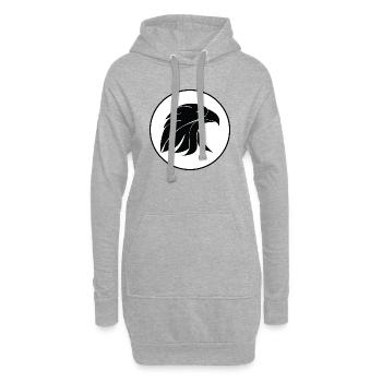 Eagle Emblem 2 - Hoodie Dress - heather grey - Front