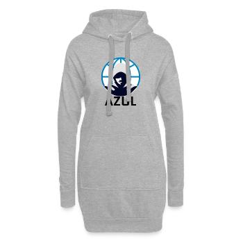 AZUL - Sweat-shirt à capuche long Femme - gris chiné - Devant
