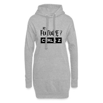 MY FUTURE ? CTRL + Z (mon avenir) humour H/F - Sweat-shirt à capuche long Femme - gris chiné - Devant
