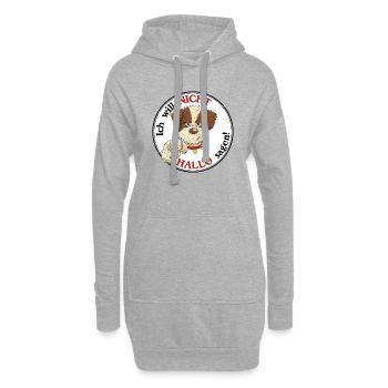 Hallo1 1 - Hoodie-Kleid - Grau meliert - Vorne