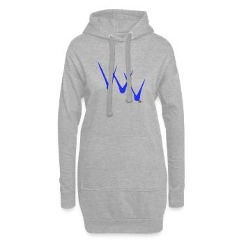 TRIPLE VÉRIFICATION. - Sweat-shirt à capuche long Femme - gris chiné - Devant