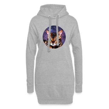 Bengal 2 - Hoodie-Kleid - Grau meliert - Vorne