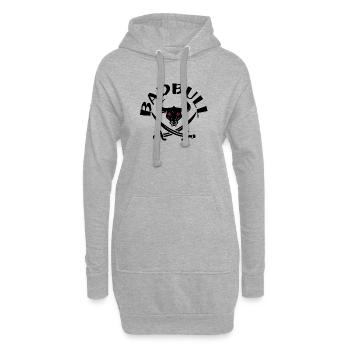 Bad Bull - taureau maléfique - Sweat-shirt à capuche long Femme - gris chiné - Devant