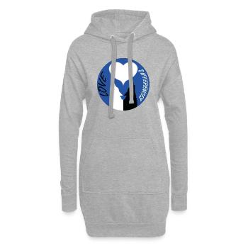 Love differences - Hoodie Dress - heather grey - Front