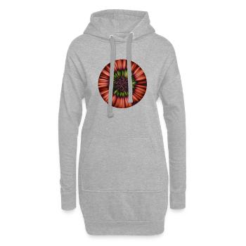 Abstract Tie Dye Flower Pattern - Hoodie-Kleid - Grau meliert - Vorne