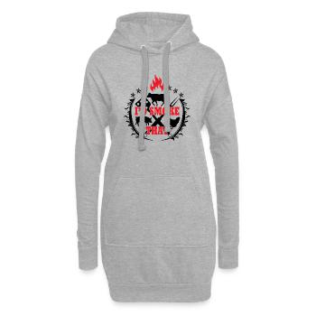I´d Smoke That - Hoodie-Kleid - Grau meliert - Vorne