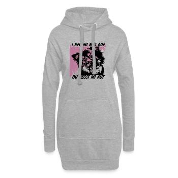 Aggro Chihuahua – I REG MI NED AUF - Hoodie-Kleid - Grau meliert - Vorne