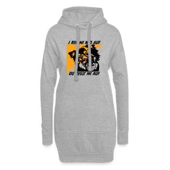 Aggro Chihuahua – I REG MI NED AUF - Hoodie-Kleid - Grau meliert - Vorne